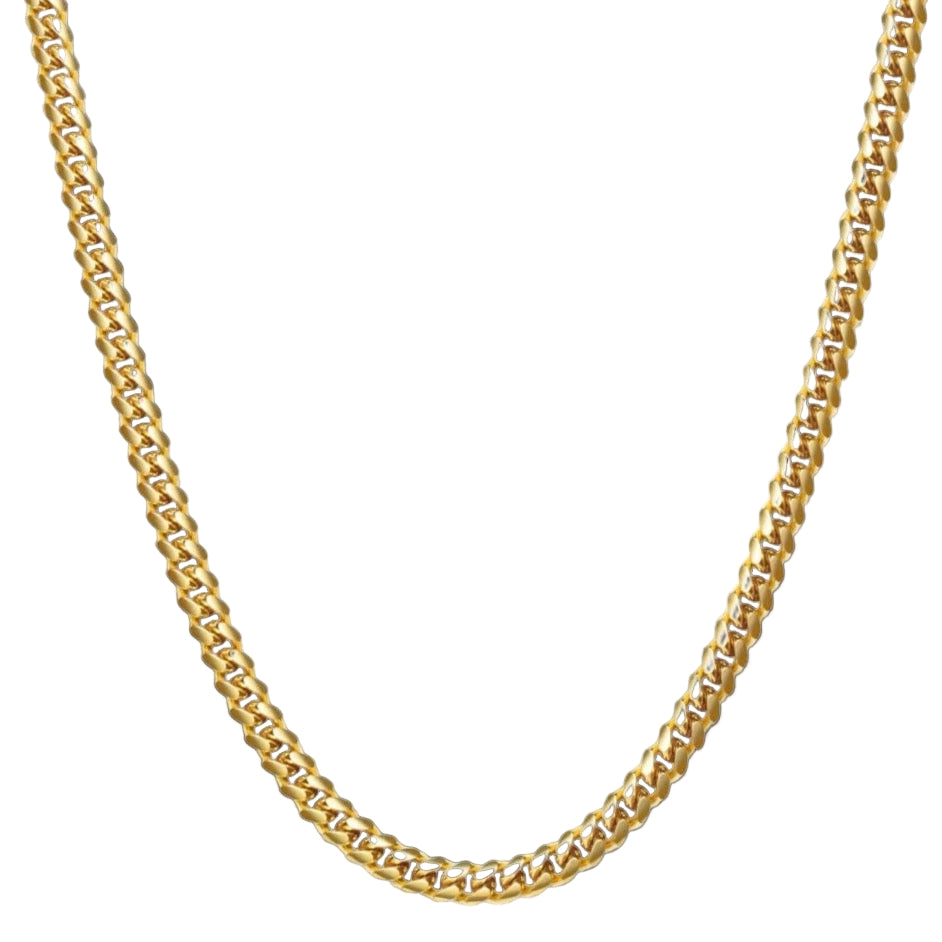 Gold Cuban Link Chain 3.5mm