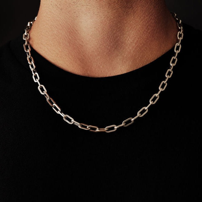 Silver Paperclip Chain 6mm