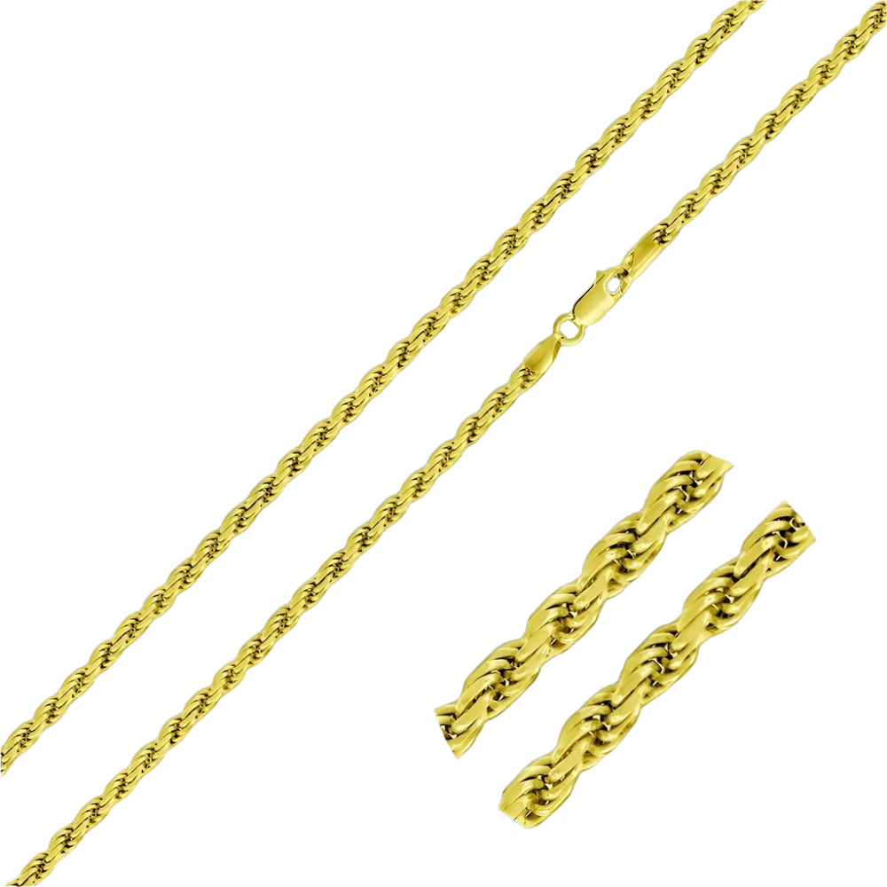 Solid Gold Rope Chain 4mm – GOLDLINX - Main Image