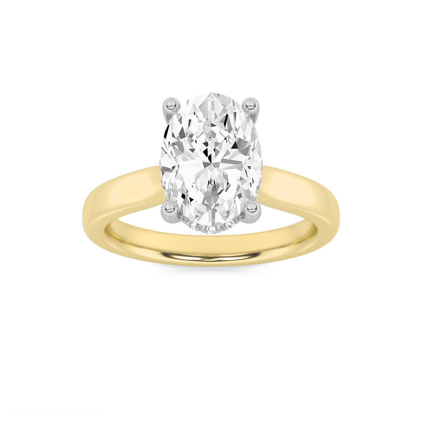 14KYW 2ctw F+VVS+ Lab Grown Diamond Ring