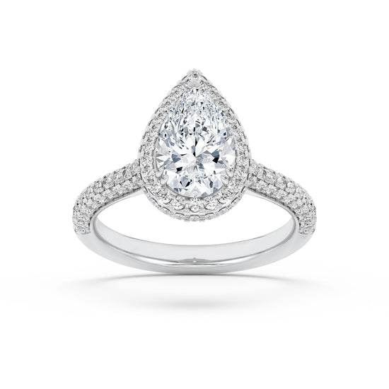 14KW 3ctw F+VS+ Lab Grown Diamond Ring