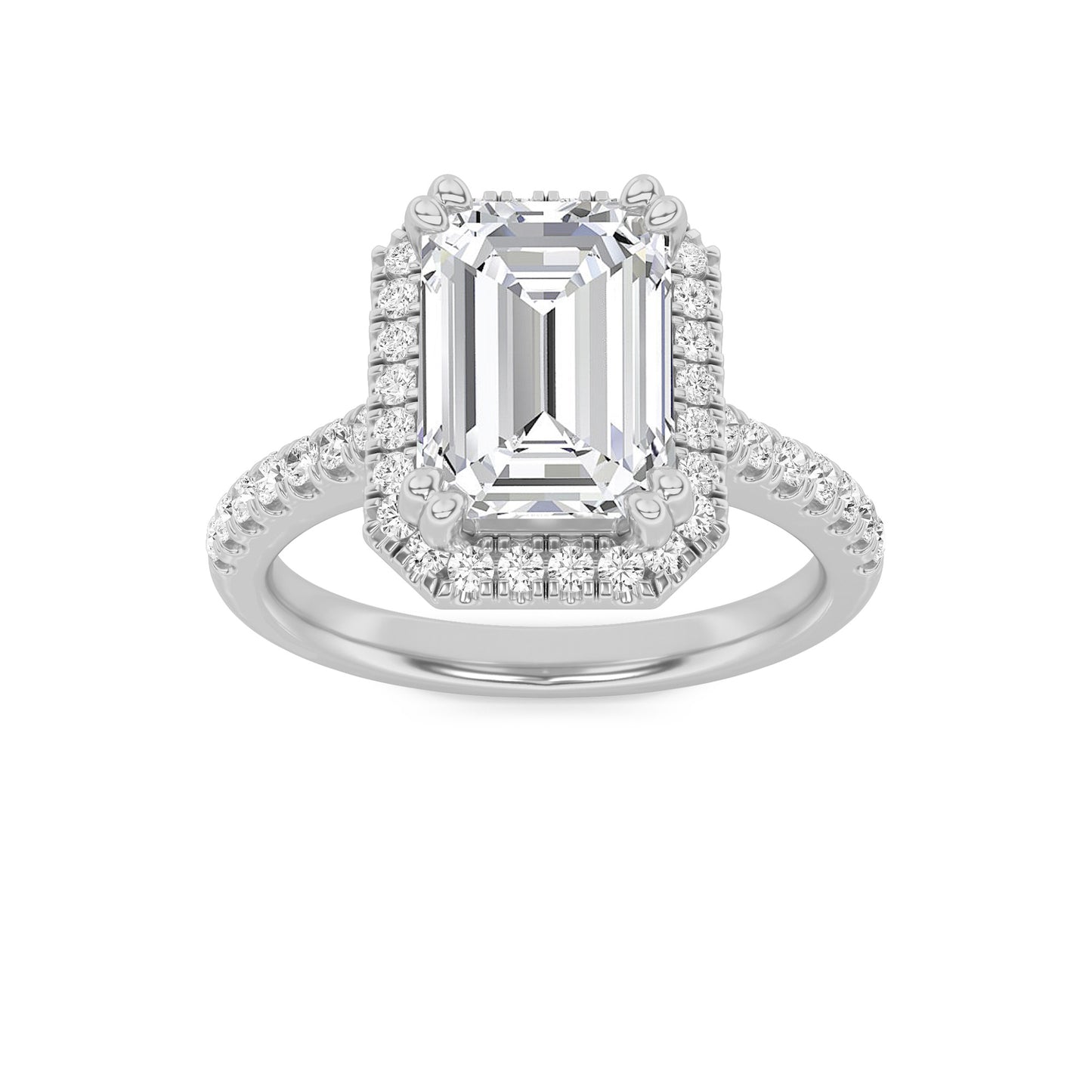 14KW 3ctw F+VS+ Lab Grown Diamond Ring