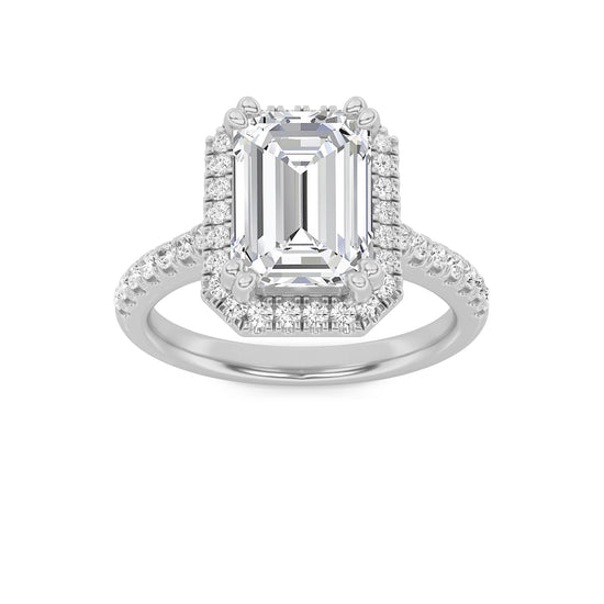 14KW 3ctw F+VS+ Lab Grown Diamond Ring