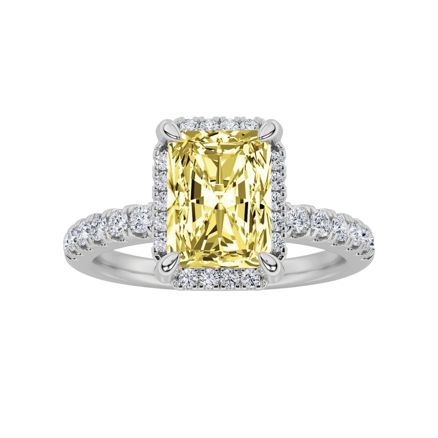 14KW 2ctw F+VS+/YELLOW Lab Grown Diamond Ring