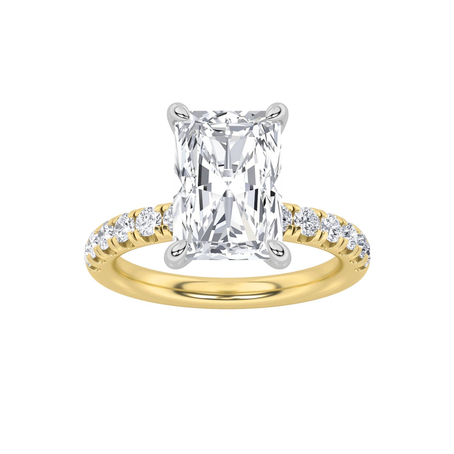 14KYW 2ctw F+VVS+ Lab Grown Diamond Ring
