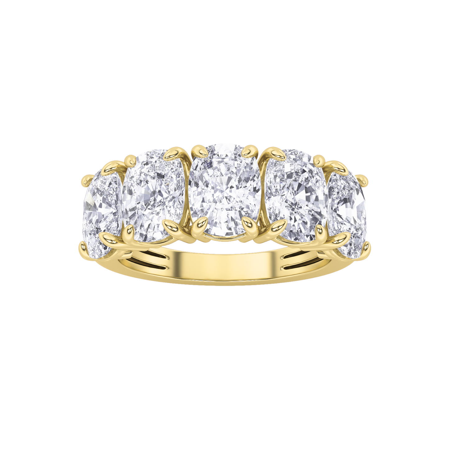 14KY 4.9ctw F+VS+ Lab Grown Diamond Ring